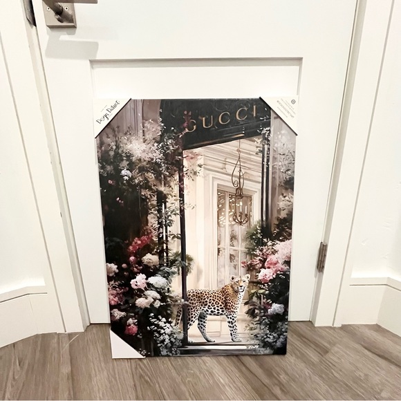 Design District HUGE Rare Store Front Fashion Canvas Wall Art Embellished NWT